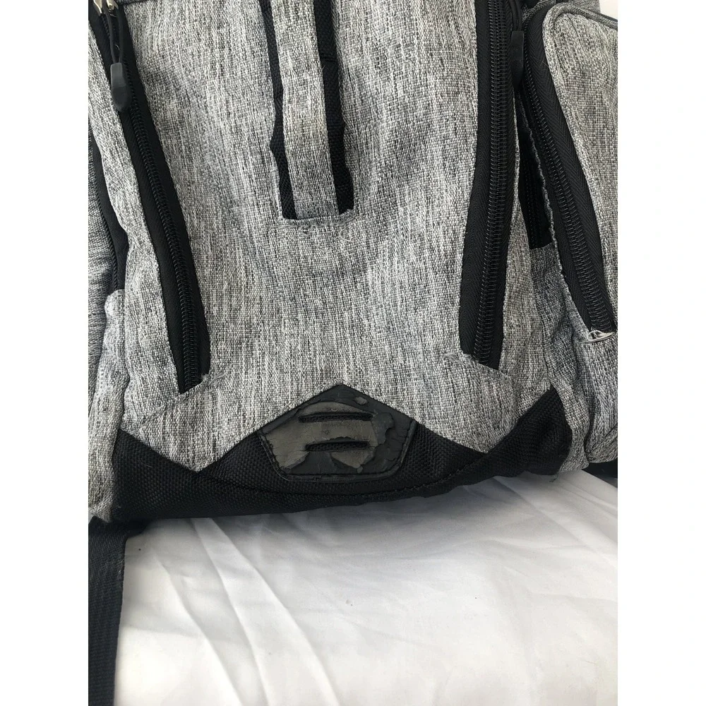 Eddie Bauer Bridgeport Diaper Bag Backpack‎ Gray Black Trim